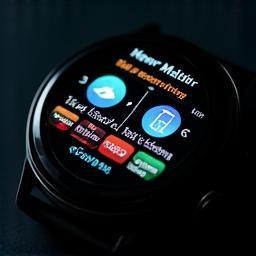 Smartwatch screen showing notification customization